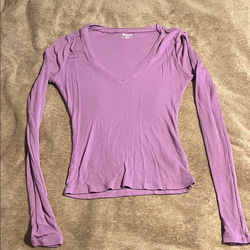 No Boundaries Lavender Long Sleeve Top